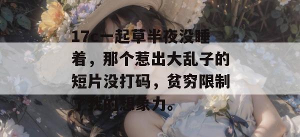 17c一起草半夜没睡着,那个惹出大乱子的短片没打码,贫穷限制了我的想象力。