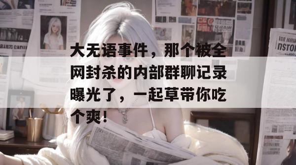 大无语事件，那个被全网封杀的内部群聊记录曝光了，一起草带你吃个爽！